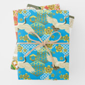 千代上友禅和紙スタイル柄 ラッピングペーパーシート (インサイチュ)