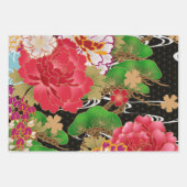 千代上友禅和紙スタイル柄 ラッピングペーパーシート (正面)