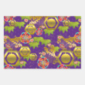 千代上友禅和紙スタイル柄 ラッピングペーパーシート (正面3)