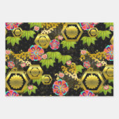 千代上友禅和紙スタイル柄 ラッピングペーパーシート (正面)