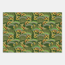 千代上友禅和紙スタイル柄 ラッピングペーパーシート