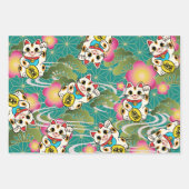 千代上友禅和紙スタイル柄 ラッピングペーパーシート (正面2)