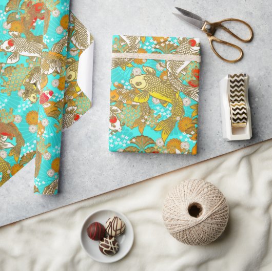 千代上友禅和紙風紙 ラッピングペーパー (クラフト)