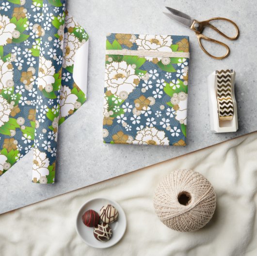 千代上友禅和紙風紙 ラッピングペーパー (クラフト)