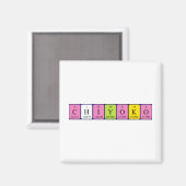 千代子周期表名磁石 マグネット (正面/裏面)