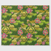 千代紙友禅スタイル柄包み紙 ラッピングペーパー (フラット)