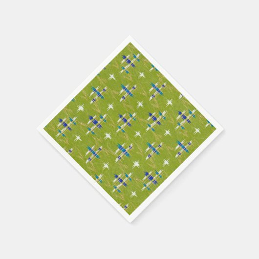 千代紙日本の米紙シームレス模様 スタンダードカクテルナプキン (角)