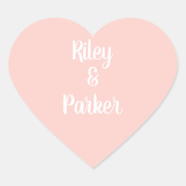 千年パーソナライズされたピンク ハートシール