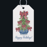 千年紀のクリスマスの木のChinoiserieカスタム Christmas Tree ギフトタグ<br><div class="desc">今年は、これらの愛らしいギフトラベルをパッケージに追加！</div>