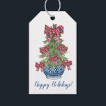 千年紀のクリスマスの木のChinoiserieカスタム Christmas Tree ギフトタグ<br><div class="desc">今年は、これらの愛らしいギフトラベルをパッケージに追加！</div>