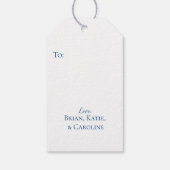 千年紀のクリスマスの木のChinoiserieカスタム Christmas Tree ギフトタグ (裏面)