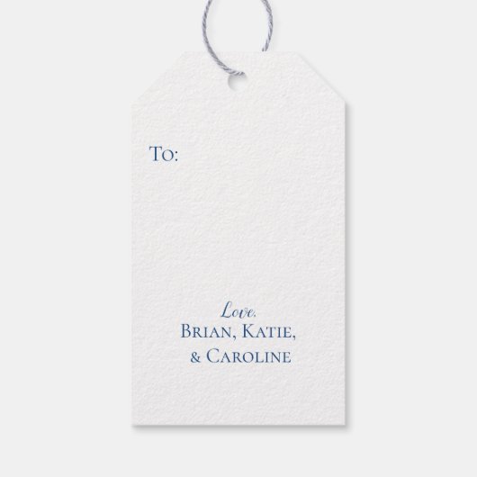 千年紀のクリスマスの木のChinoiserieカスタム Christmas Tree ギフトタグ (裏面)