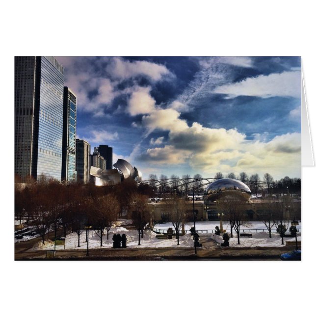 千年間公園シカゴのCloudgate (正面横)