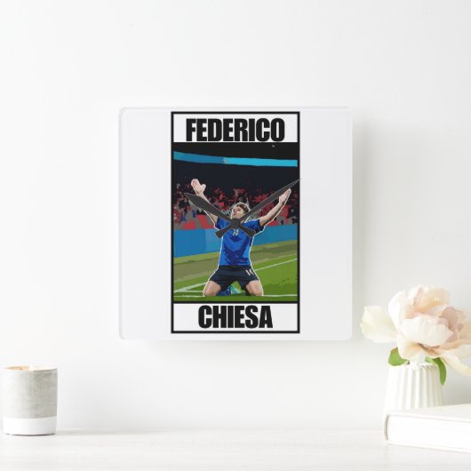 千恵沙 スクエア壁時計 (ホーム)