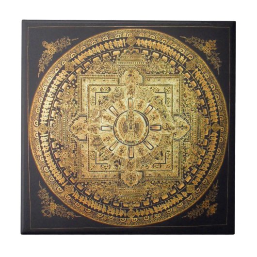 千武装したAvalokiteshvaraの曼荼羅のタイル タイル (正面)