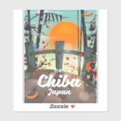 千葉 日本 レトロ 旅行 ポスター 印刷 アート シール (シート)