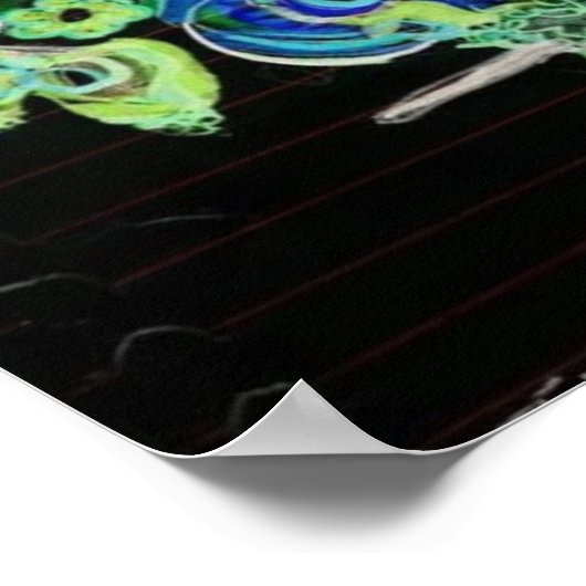 千語の価値がある写真 ポスター (角)