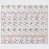 千語 – 1000語 ラッピングペーパー (フラット)