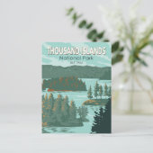 千諸島国立公園カナダヴィンテージ ポストカード (スタンド正面)