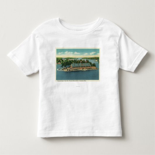 千隻の島のヨットの外観 トドラーTシャツ (正面)