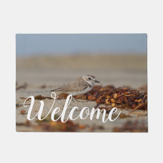 千鳥と海藻 ドアマット (正面)