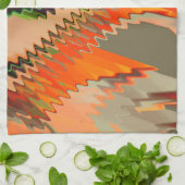 千鳥効果または波効果を伴う色の破損 キッチンタオル (折り畳み)