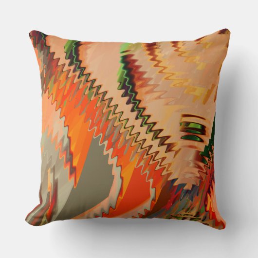 千鳥効果または波効果を伴う色の破損 クッション (正面)