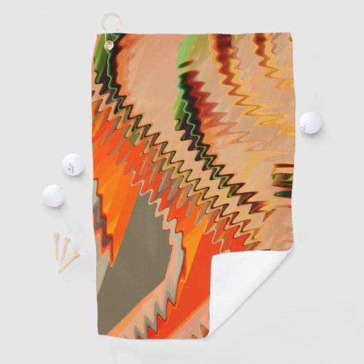 千鳥効果または波効果を伴う色の破損 ゴルフタオル (インサイチュ)