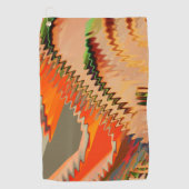 千鳥効果または波効果を伴う色の破損 ゴルフタオル (正面)