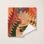 千鳥効果または波効果を伴う色の破損 バスタオルセット (ウォッシュタオル)