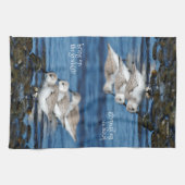 千鳥同期で羽を付けるサンダーリング キッチンタオル (横)