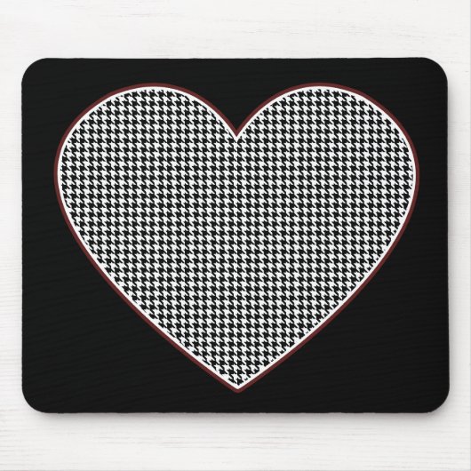 千鳥格子のなハート(Tuscaloosa、アラバマ) マウスパッド (正面)