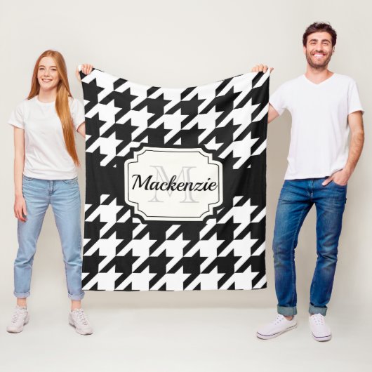 千鳥格子のなパターン フリースブランケット (インサイチュ)