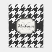 千鳥格子のなパターン フリースブランケット (正面)