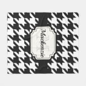 千鳥格子のなパターン フリースブランケット (正面(横))