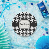 千鳥格子のなパターン ペーパープレート (パーティー)