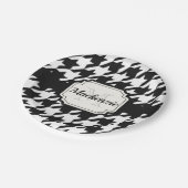 千鳥格子のなパターン ペーパープレート (アングル)