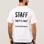 千鳥格子のな人のスタッフ Tシャツ (裏面)