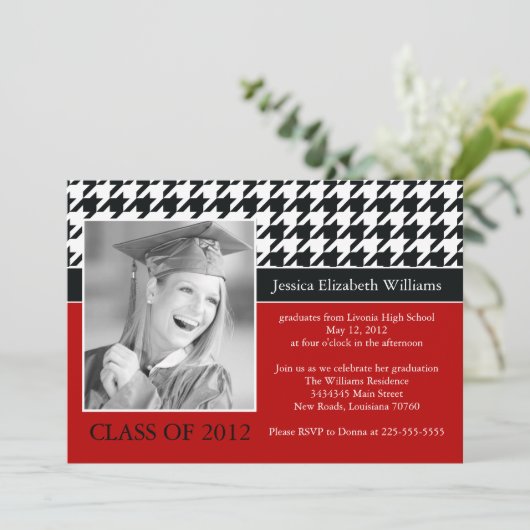 千鳥格子のな卒業 招待状 (スタンド正面)