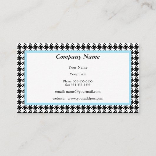 千鳥格子のな名刺 名刺 (正面)