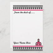 千鳥格子のな文房具 便箋 (正面/裏面)