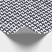 千鳥格子のな濃紺の包装紙 ラッピングペーパー (角)