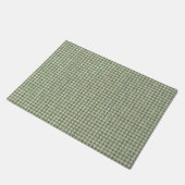 千鳥格子のな緑パターン ドアマット (アングル)