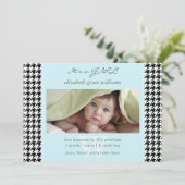 千鳥格子のな誕生の発表 案内状 (スタンド正面)