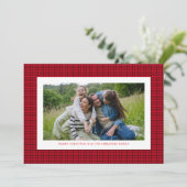 千鳥格子のクリスマス シーズンカード (スタンド正面)