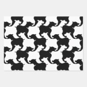 千鳥格子のスタイルテッセレーション犬カラーの選択 ラッピングペーパーシート (正面2)
