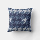 千鳥格子のタータンチェックジーンズ背景デザイン クッション (裏面)