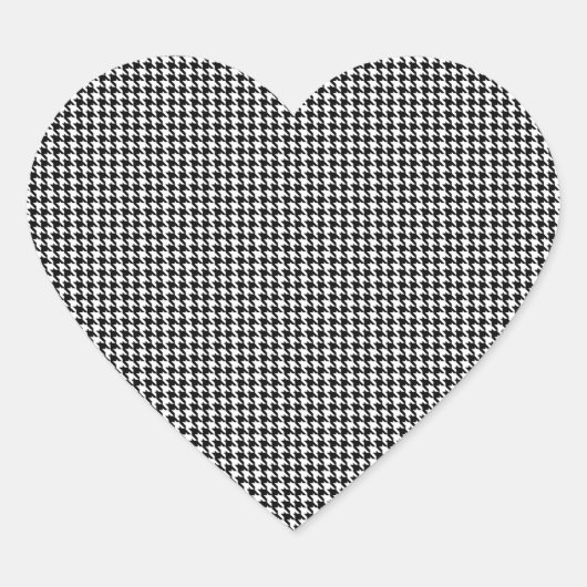 千鳥格子のモノグラムのカスタム文字 ハートシール (正面)