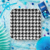 千鳥格子の市松模様にヴィンテージ紙プレート ペーパープレート (パーティー)