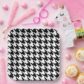 千鳥格子の市松模様にヴィンテージ紙プレート ペーパープレート (パーティー)